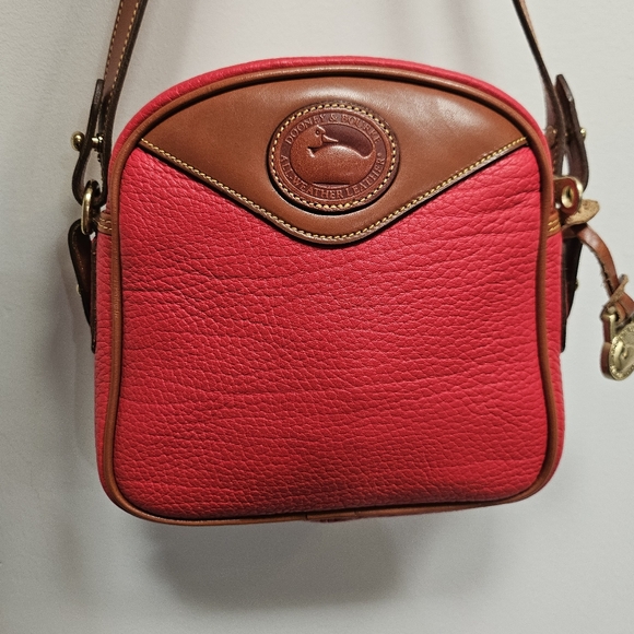 Dooney & Bourke Red and Brown AWL Crossbody Bag - Picture 1 of 10